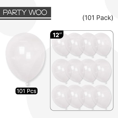 PartyWoo Clear Balloons 101pcs Transparent Latex Helium Balloons 12 Inch | - Image 7