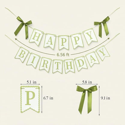 Green Happy Birthday Banner - Image 2