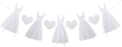 Charming Bridal Shower Decorations Glitter White Dress & Heart Bridal Shower by Unknown