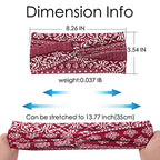 Artilady 6 Pack Wide Boho Headbands for Women - Soft Yoga Elastic Hair Bands for Girls Workout Running Sport Headwrap Non-slip Breathable (Patterned)