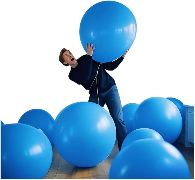 30 Pack Blue Balloons 36 Inch Blue Latex Large Balloons - Image 3