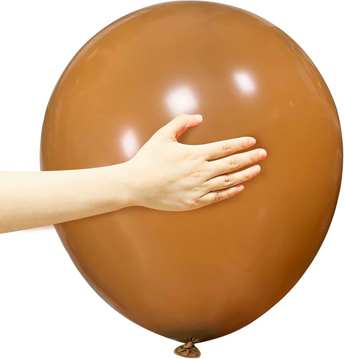 Brown Balloons 18 Inch 12 Pack Large Latex Party Balloons Round Helium Balloon by ASIYUHY