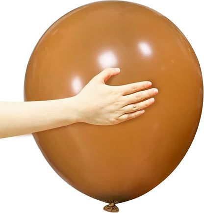Brown Balloons 18 Inch 12 Pack Large Latex Party Balloons Round Helium Balloon by ASIYUHY