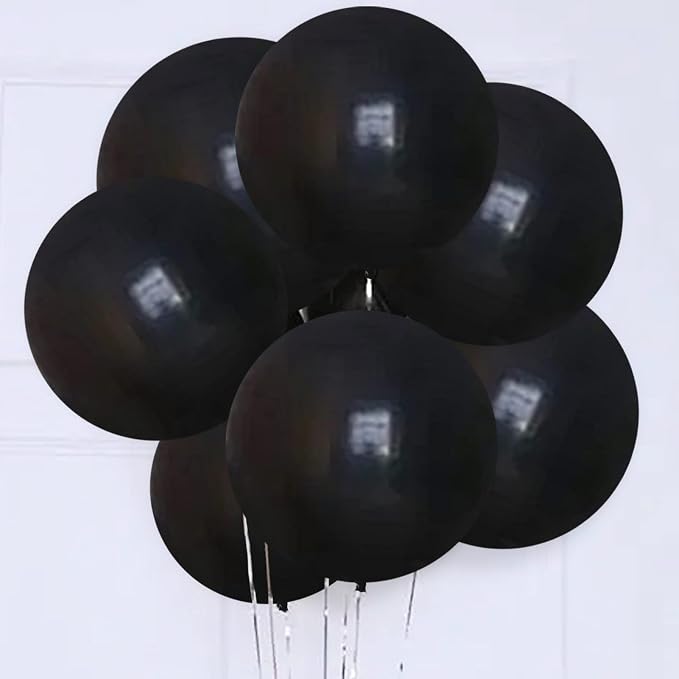 15pcs Latex Big Balloons Clearance 24 Inch Black Large Balloons Giant Heavy by kockuu