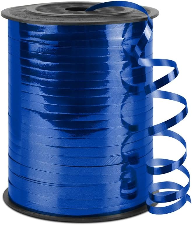 Blue Curling Ribbon, 1/5" Wide x 500 Yards Christmas Curling Ribbons by KMERLIFE