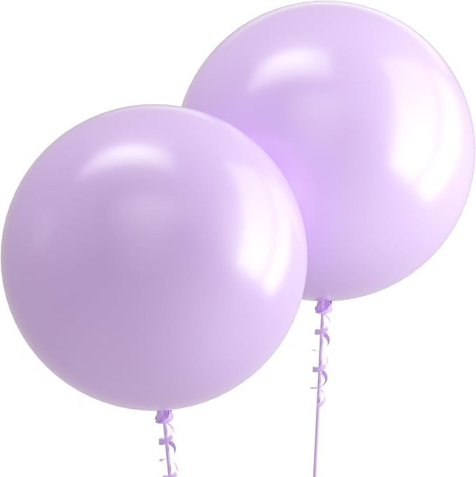 Pro Duralatex Pastel Purple Extra-Thick Balloons 12 Pack 24 inch | Lavender by Bezente
