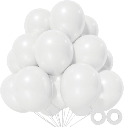 110pcs White Balloons 12 inch by KUULBELAballoons