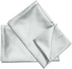 uxcell 2 Pack Silk Satin Pillowcase for Hair and Skin, Cool, Silky, Soft Breathable Pillow Cases King Size 20x36 Inch Sateen Pillowcase Light Gray with Envelope Closure