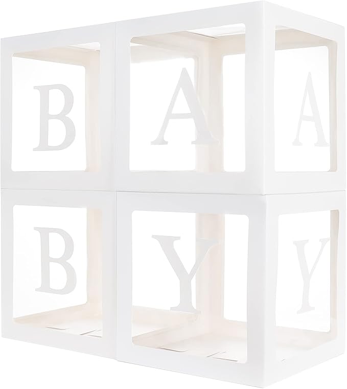 Baby Boxes with 12 Letters for Baby Shower, Baby Shower Decorations for Boy Or by Keencopper