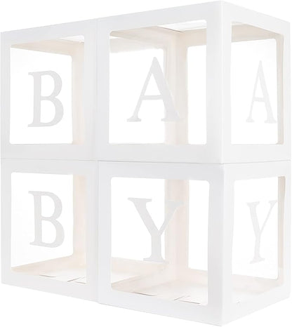 Baby Boxes with 12 Letters for Baby Shower, Baby Shower Decorations for Boy Or by Keencopper