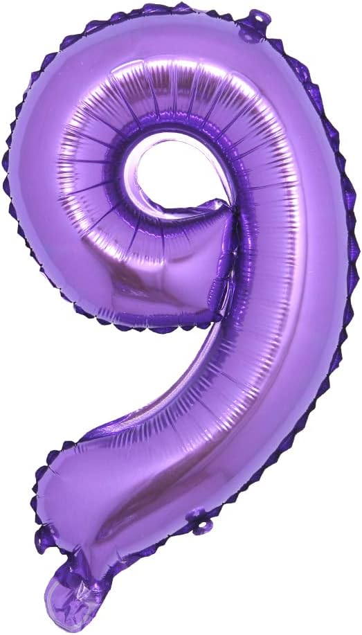 16 inch Purple Alphabet Letter and Number Balloons Set Package, Aluminum by RUIANSI