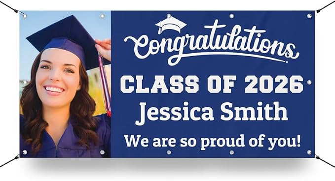 Personalized Graduation Photo Vinyl Banner Sign by Milweb1LLC