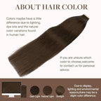 GOO GOO Tape in Hair Extensions Human Hair, 4A Chocolate Brown, 22inch 100g 40pcs, Skin Weft Seamless Invisible, Silky Straight with Thick Ends, Remy Human Hair