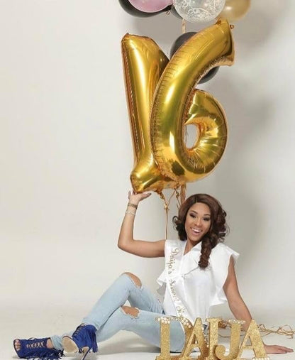 Gold Number 3 Balloon 40 Inch, 3rd Birthday Party Decorations Men Women | Foil - Image 7