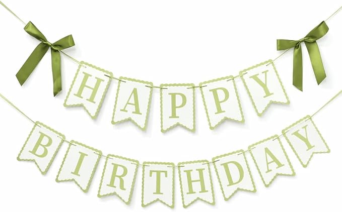 Green Happy Birthday Banner by TULOBI