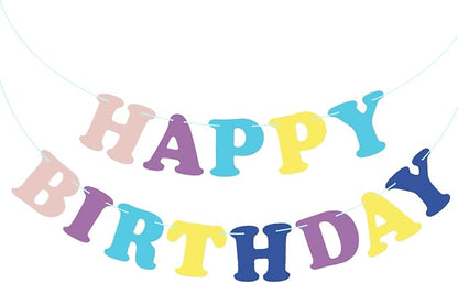 Happy Birthday Banner | Colorful Birthday Party Banner | Birthday Decorations | by BIEUFBJI