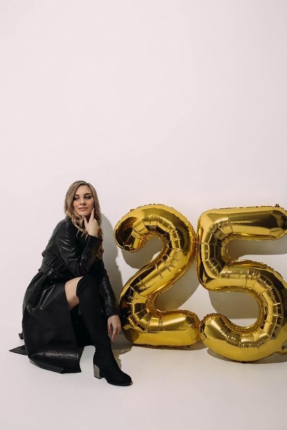 Number Balloons 40 Inch Gold 14 Balloon - Image 4