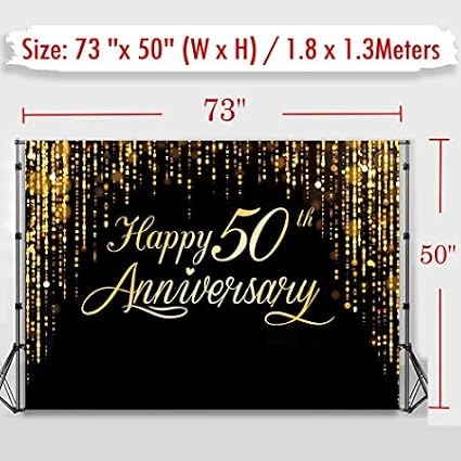 Anniversary Backdrop for Happy 50th Party - Image 2