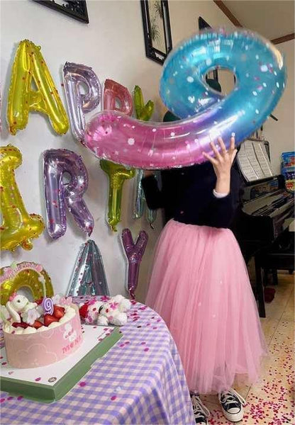 Starry Sky Number 9 Balloon 40 Inch, 9th Birthday Decorations Men Women | Foil - Image 7