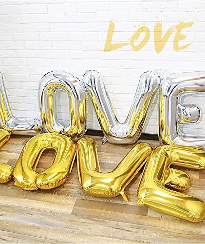 16 Inch Silver Letter Balloons Mylar Foil Alphabet Letter A-Z Balloons Set - Image 6