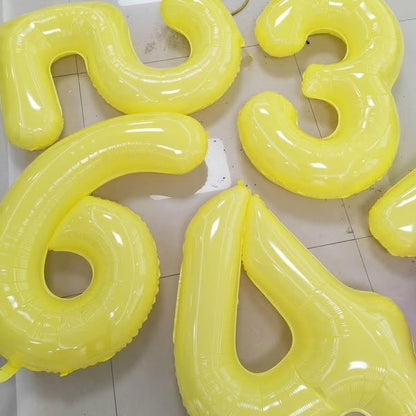 Yellow Number 0 Balloon 40 Inch - Image 2