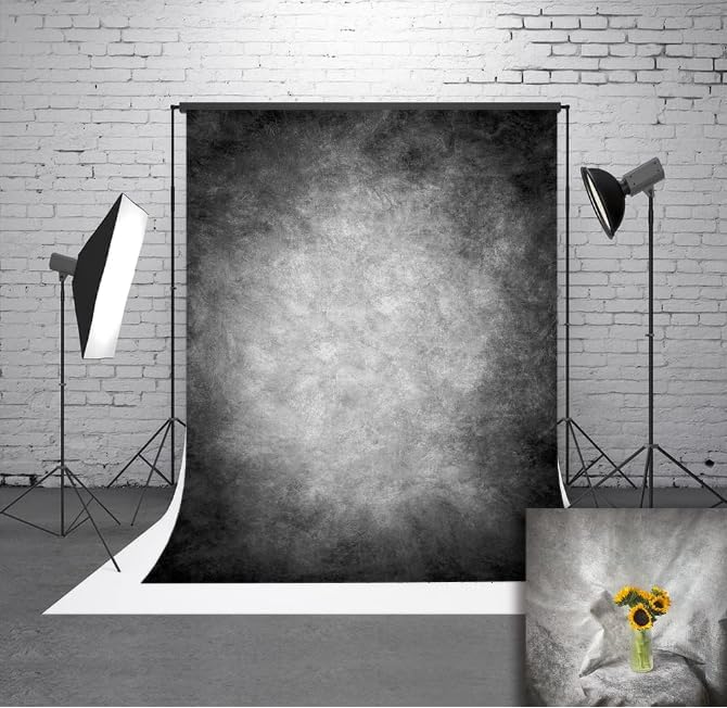 8x10ft Abstract Black Gray Portrait Photography Backdrops Photo Studio Prop - Image 2