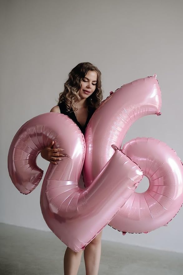 27 Balloon Number 40 Inch Pink Balloons - Image 3
