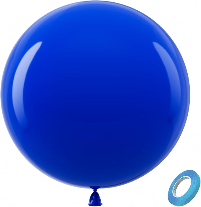Bezente Royal Blue Giant Latex Round Balloons 36 Inch 8 Pack | Large Dark Blue by Bezente