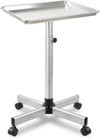 Salon Tray on Wheels, Rolling Tattoo Tray, Adjustable Hair Stylist Tray, Metal Mayo Stand Tray, Salon Color Tray Use As Medical Tray, No-Rusting