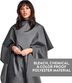 Betty Dain Hands-Free All-Purpose Bleach Proof Cape, 45" W x 58" L, Chemical, Color, Waterproof Polyester, Machine Washable