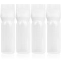 BLAAROOM Root Comb Applicator Bottle 6 Ounce, 4 Pack Hair Oil Applicator with Root Comb Brush for Scalp Hair Oiling - White