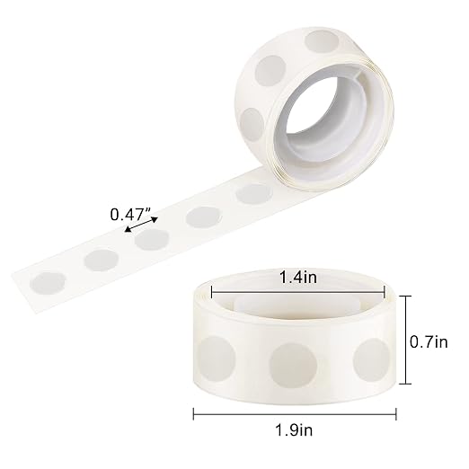 Glue Points, 1000 12mm/0.47" 10 Rolls Poster Putty Adhesive Clear Balloons Dots - Image 2