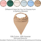 6 Pack Hair Scarf Headband for Women Elastic Bandana Head Scarf Large Boho Triangle Kerchief with Clips Non Slip Scarves