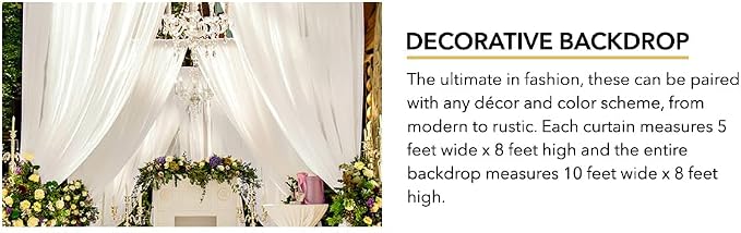 AK TRADING CO. Polyester Backdrop Drapes Curtains Panels - Image 6