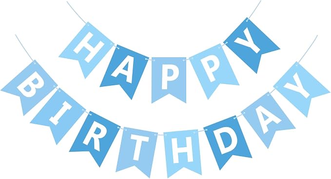Happy Birthday Banner Sign, Birthday Garland Wall Door Hanging Banners Flag by Unknown