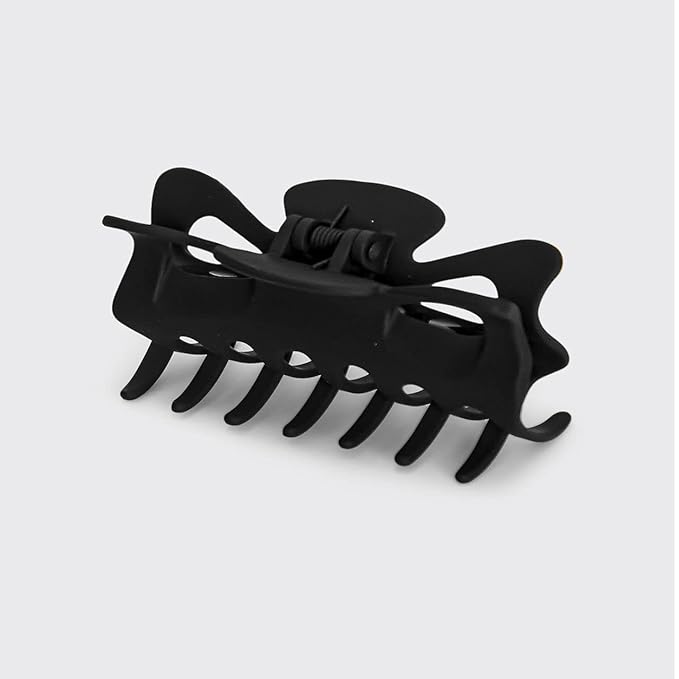 Kitsch Large Claw Clip for Thick Hair | Rubberized Finish for Easy-Grip, Electroplated Springs | Big Hair Clips for Updos Hairstyle | Ideal Gifts for Women - Black, 1pc