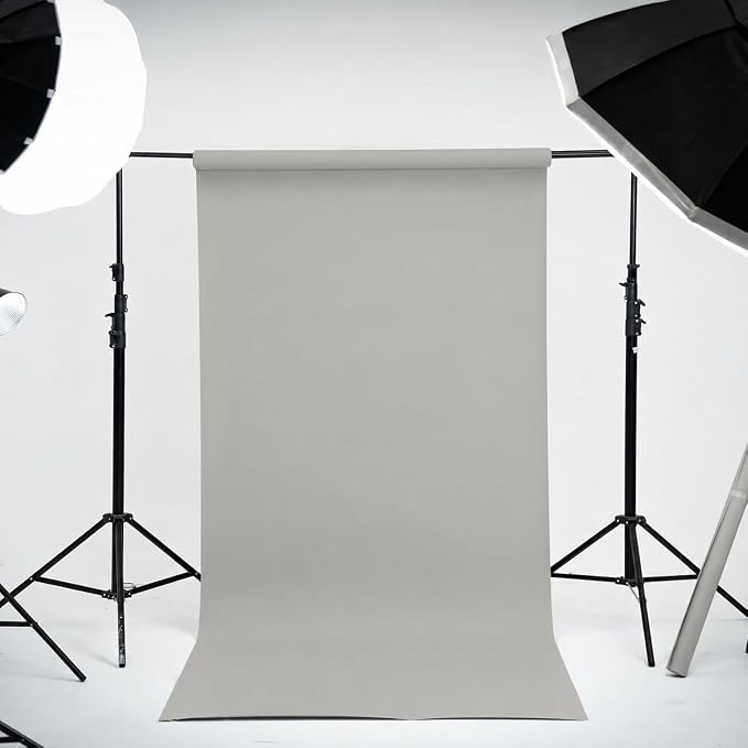 Kate Seamless Paper Backdrop for Photography Light Grey Photo Backdrop Paper - Image 2