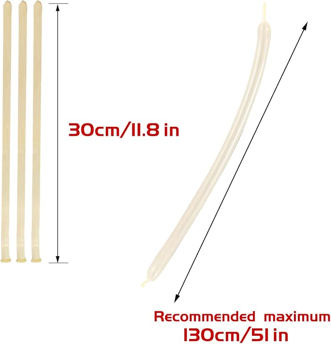 260 Clear Long Balloons for Animals, Thickening Skinny Latex Twisting for Arch - Image 3