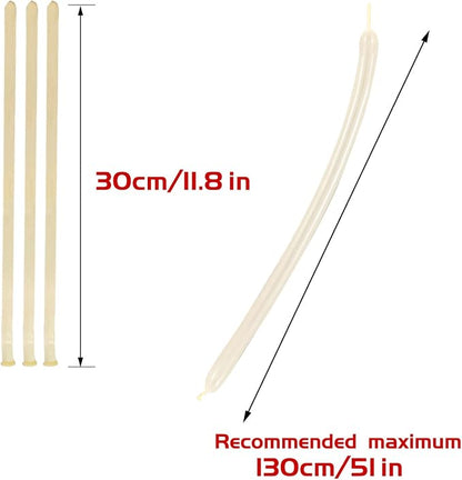 260 Clear Long Balloons for Animals, Thickening Skinny Latex Twisting for Arch - Image 3
