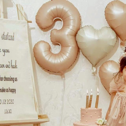 Light Brown Number 3 Balloon 40 inch, 3rd Birthday Party Balloons Decoration | - Image 8