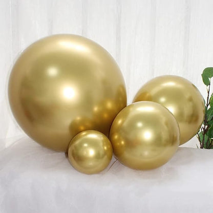 100pcs Metallic Gold Balloons Different Sizes 18 inch +12 inch +10 inch +5 inch - Image 5