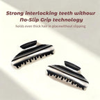 French Hair Claw Clips for Women Grils,4 Inch Strong Hold No Slip Grip Accessories Acetate Material,Not Easily Damaged,Thick or Thin Hair (Black & White)