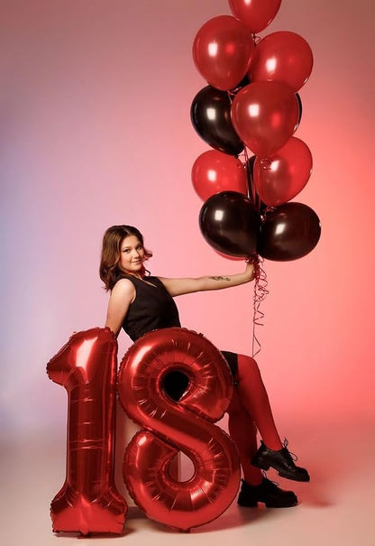 Numbers 12 Balloon 40Inch Red Balloons - Image 3