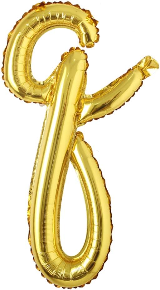 18 inch Gold DIY a-z Handwriting lowercase letters name Foil balloon Letter by REIANS