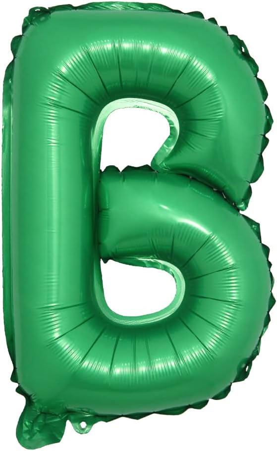 16 inch Green Alphabet Letter and Number Balloons Set Package, Aluminum Hanging by RUIANSI