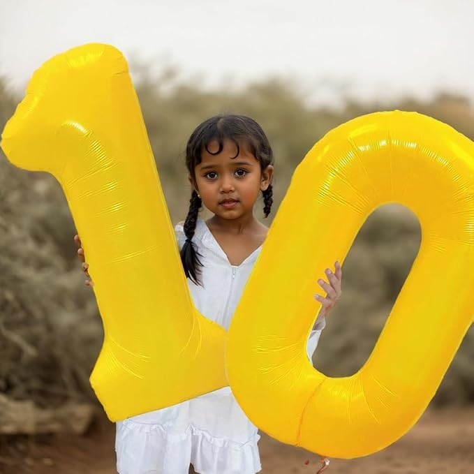 40 inch Yellow Number Balloon Giant Foil Helium Balloons Number 2 Balloon - Image 6