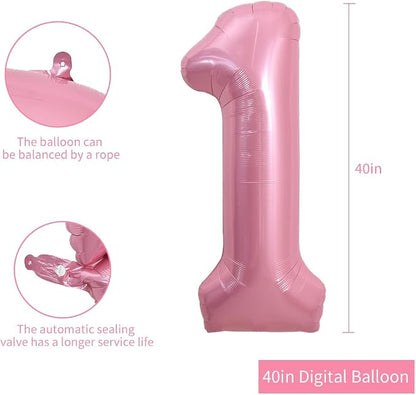 TONIFUL 40 Inch Pink Number 16 Balloon Large Foil 16th Birthday Decorations | - Image 2