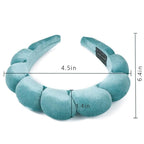 Spa Headbands for Washing Face or Makeup, Sponge Bubble Skincare Headbands, Puffy Terry Cloth Hairband for Women, Skin Care Makeup Headwear Hair Accessories for Girls
