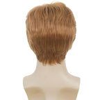 Kaneles Blonde Wigs for Men Short Layered Natural Hair Wig for Male Guy Halloween Cosplay Costume Wigs(Blonde)