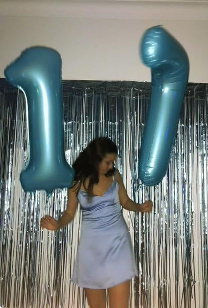 Pearl Blue Number 7 Balloon 40 inch, 7th Birthday Party Balloons Decorations | - Image 4